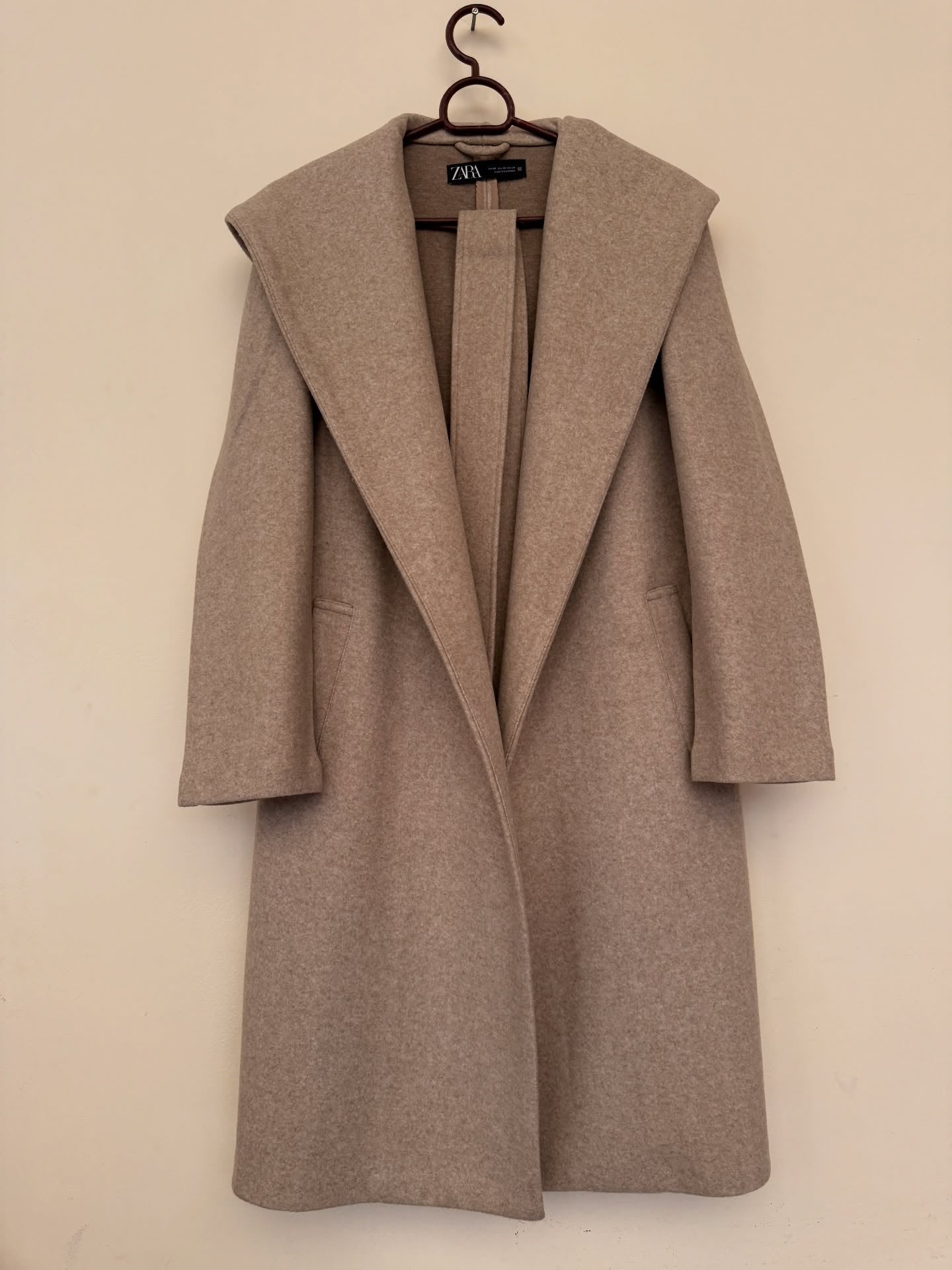 Zara Soft Hooded Belted Coat – Small