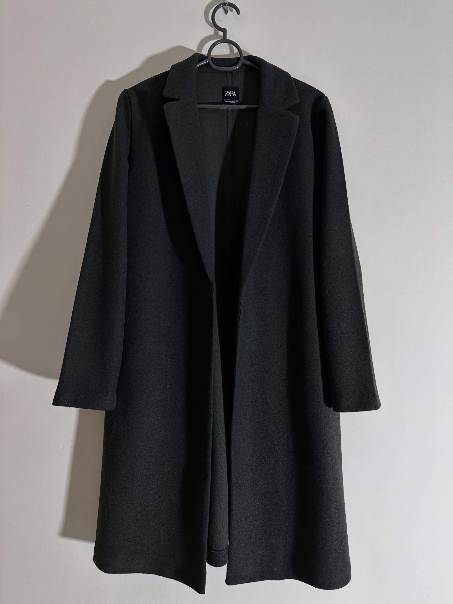 Zara Lapel Coat – Olive Green (Medium to Large)