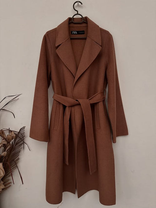 Zara Rabbit Wool Belted Coat – XS to Small